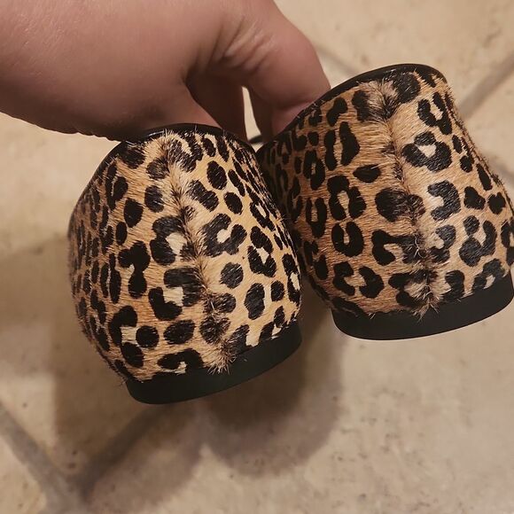 Michael Kors "Nori" Leopard-Print Calf Hair & Leather Ballet Flats Size 9.5 - Picture 7 of 10